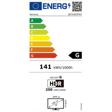 Samsung Smart Τηλεόραση 75" 4K UHD Neo QLED LS03F The Frame Pro HDR (2025) QE75LS03FWUXXH